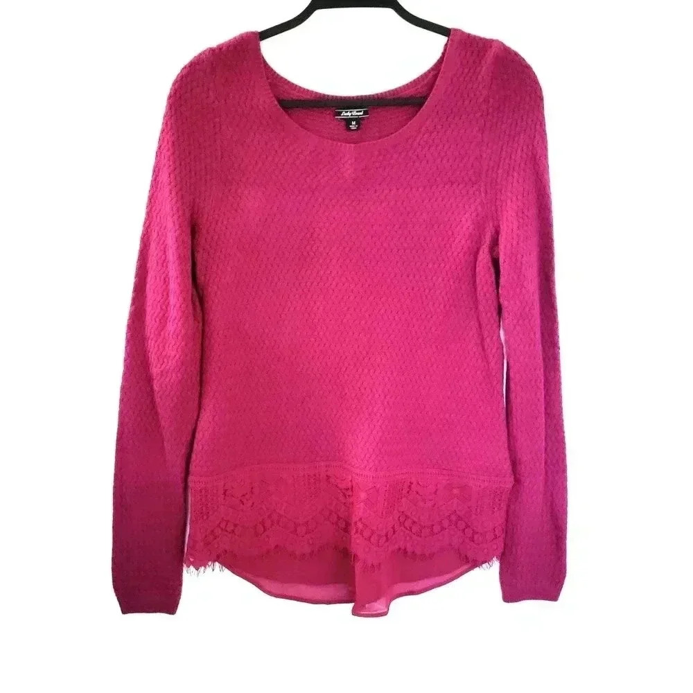 Lucky‎ Brand Dark Pink Knit Sweater